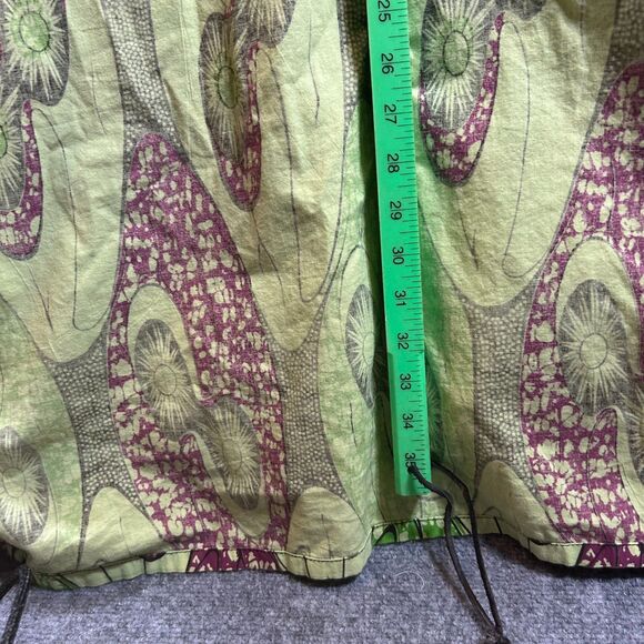 Unisex African Dashiki Tunic – Green and Purple Wax Print – Traditional Boho Fit - Picture 15 of 16